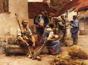 Leon Lhermitte Harvesters's Country Spain oil painting artist